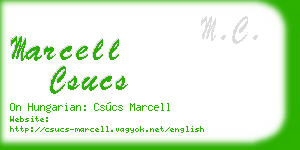 marcell csucs business card